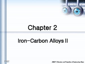 Chapter 2 IronCarbon Alloys MS 371 Structure and