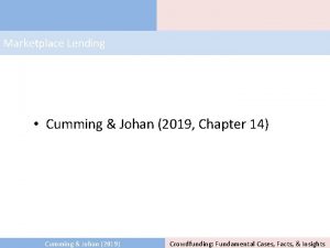 Marketplace Lending Cumming Johan 2019 Chapter 14 Cumming