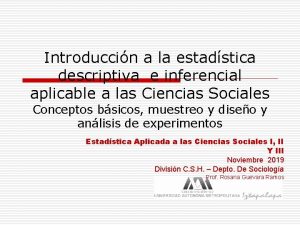 Introduccin a la estadstica descriptiva e inferencial aplicable