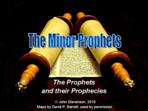 The Prophets and their Prophecies John Stevenson 2010