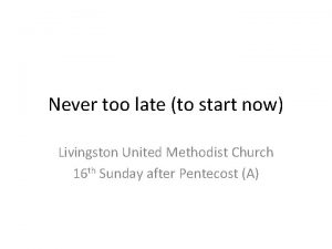 Never too late to start now Livingston United