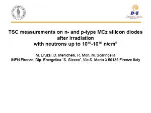 TSC measurements on n and ptype MCz silicon