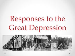 Responses to the Great Depression International Responses Germany