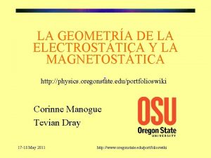 LA GEOMETRA DE LA ELECTROSTTICA Y LA MAGNETOSTTICA