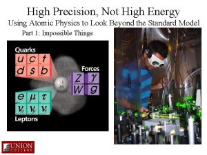 High Precision Not High Energy Using Atomic Physics