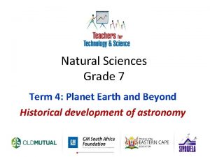 Natural Sciences Grade 7 Term 4 Planet Earth