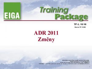 TP 1510 Revize TP 1509 ADR 2011 Zmny