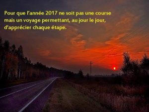 Pour que lanne 2017 ne soit pas une