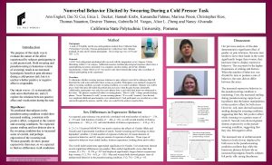 Nonverbal Behavior Elicited by Swearing During a Cold