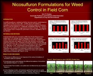 Nicosulfuron Formulations for Weed Control in Field Corn