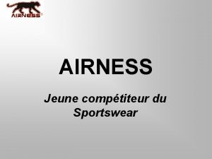 AIRNESS Jeune comptiteur du Sportswear Historique Express Crateur