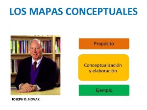 LOS MAPAS CONCEPTUALES Propsito Conceptualizacin y elaboracin Ejemplo