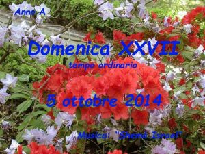 Anno A Domenica XXVII tempo ordinario 5 ottobre