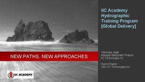 IIC Academy Hydrographic Training Program Global Delivery NEW