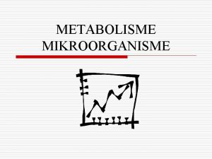 METABOLISME MIKROORGANISME METABOLISME q Sel harus menyelesaikan 2
