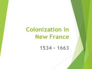 Colonization in New France 1534 1663 A map