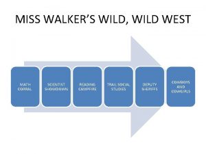 MISS WALKERS WILD WILD WEST MATH CORRAL SCIENTIST