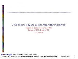 UWB Technology and Sensor Area Networks SANs Magda