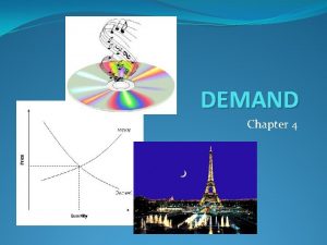 DEMAND Chapter 4 The Law of Demand Demand