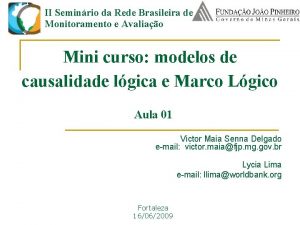 II Seminrio da Rede Brasileira de Monitoramento e