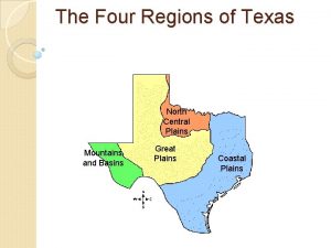 The Four Regions of Texas North Central Plains