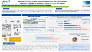 Immunoglobulines humaines normales et tensions dapprovisionnement valuation rgionale