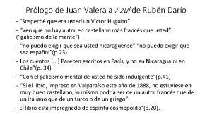 Prlogo de Juan Valera a Azul de Rubn