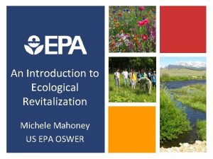 An Introduction to Ecological Revitalization Michele Mahoney US