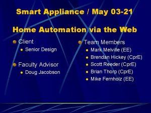 Smart Appliance May 03 21 Home Automation via