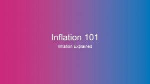 Inflation 101 Inflation Explained What is inflation Inflation