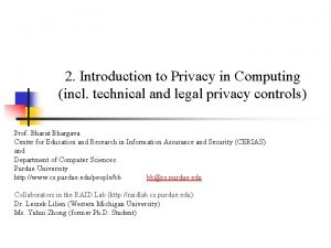 2 Introduction to Privacy in Computing incl technical