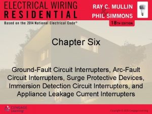 Chapter Six GroundFault Circuit Interrupters ArcFault Circuit Interrupters