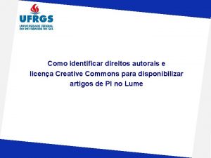 Como identificar direitos autorais e licena Creative Commons