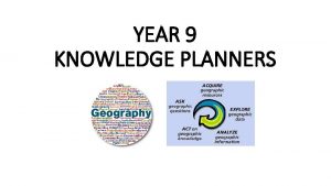 YEAR 9 KNOWLEDGE PLANNERS Background Information Knowledge Organiser