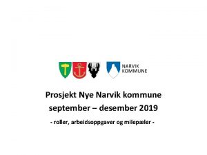 Prosjekt Nye Narvik kommune september desember 2019 roller