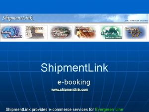 Shipment Link ebooking www shipmentlink com Shipment Link