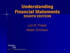 Understanding Financial Statements EIGHTH EDITION Lyn M Fraser