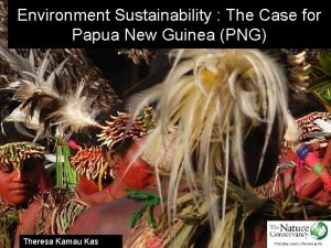 Environment Sustainability The Case for Papua New Guinea