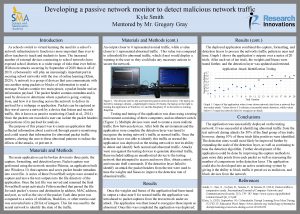 Developing a passive network monitor to detect malicious