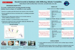 Snook Growth in Habitats with Differing Abiotic Variability