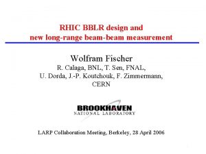 RHIC BBLR design and new longrange beambeam measurement