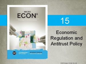 15 Economic Regulation and Antitrust Policy 2019 Cengage