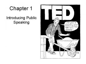 Chapter 1 Introducing Public Speaking Introducing Public Speaking