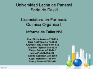 Universidad Latina de Panam Sede de David Licenciatura