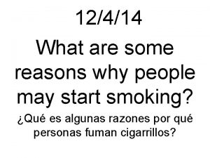 12414 What are some reasons why people may