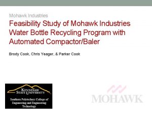 Mohawk Industries Feasibility Study of Mohawk Industries Water