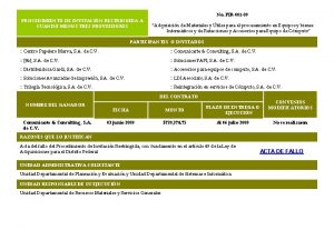 PROCEDIMIENTO DE INVITACIN RESTRINGIDA A CUANDO MENOS TRES