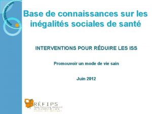 Base de connaissances sur les ingalits sociales de