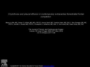 Chylothorax and pleural effusion in contemporary extracardiac fenestrated