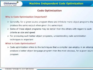 For Example User level quicksort program Three address